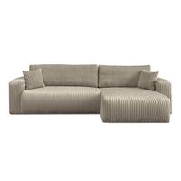 ECKSOFA PRESTIGE SOFT mit Schlaffunktion und Bettkasten, Tilia 08 - Beige, Textil (277/143cm) - Lookway