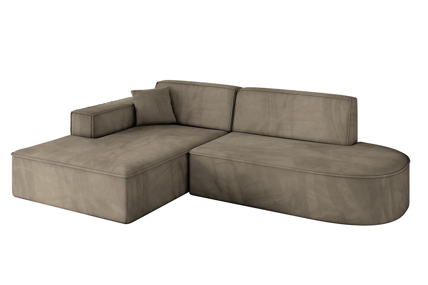 ECKSOFA Ottomane Links IREA-L1-v4 - 234x171x79 cm Braun - Braun, Holzwerkstoff/Textil (234/171cm) - ALTDECOR