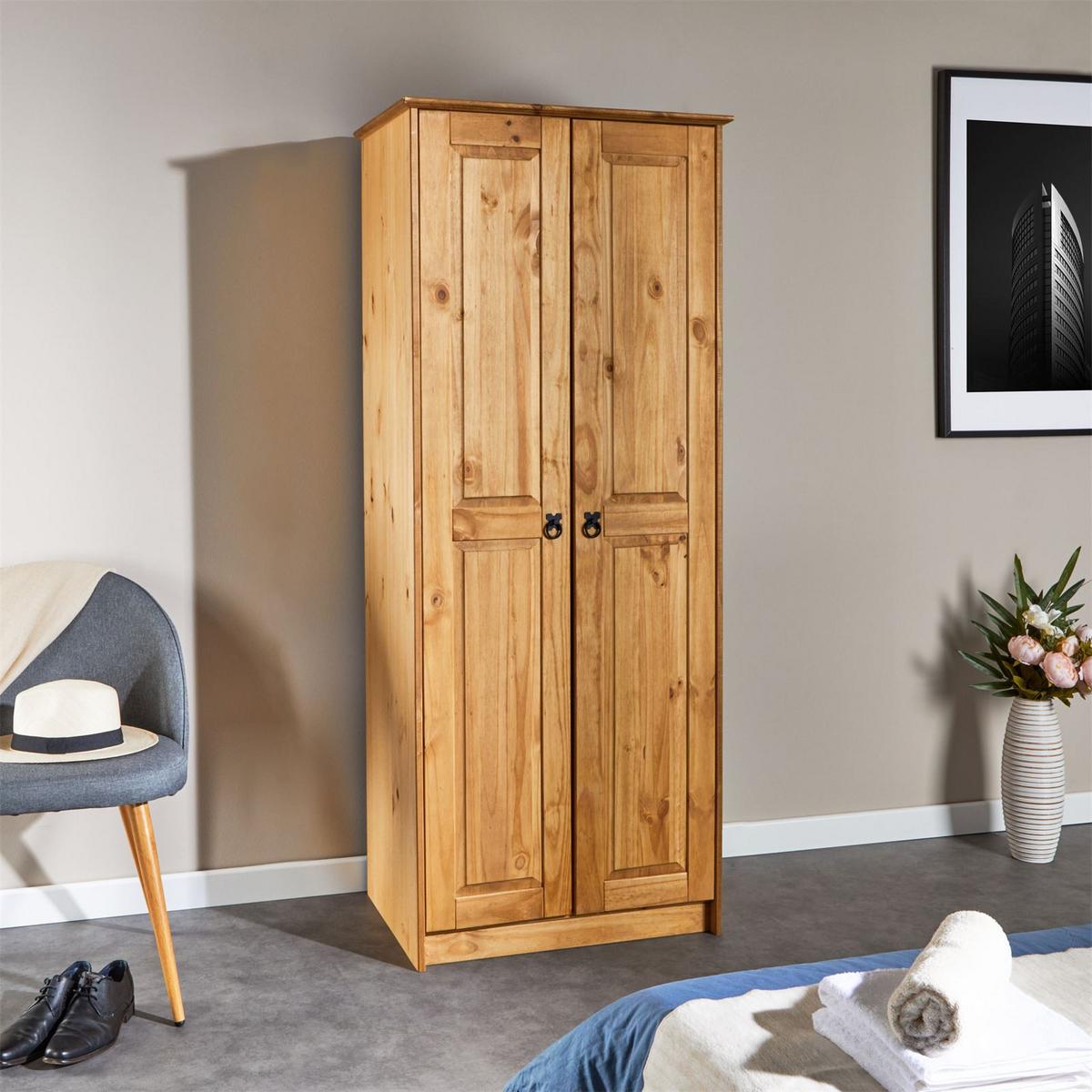 KLEIDERSCHRANK BARRIO natur - Naturfarben, Holz (73/175/50cm) - CARO-Möbel