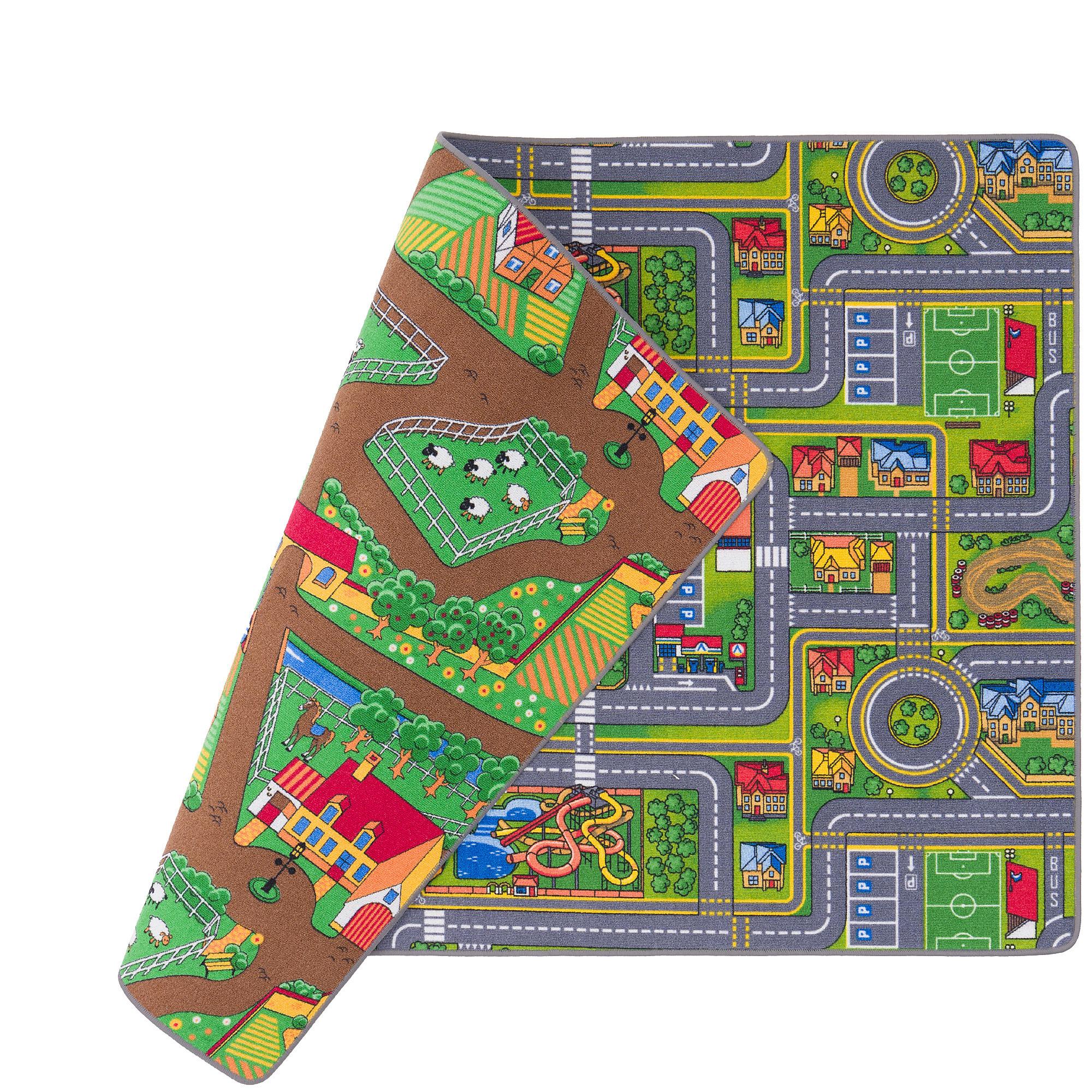 STRASSENTEPPICH BEIDSEITIG STRASSENLANDSCHAFTEN - Grün, Textil (140/200cm) - Snapstyle