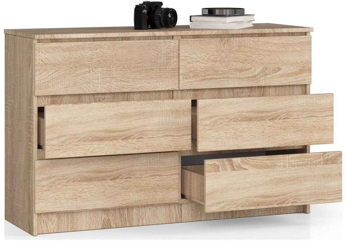 KOMMODE Eiche Sonoma 77/120/40 - Sonoma Eiche, Holzwerkstoff (120/77/40cm) - RAUMHIRSCH FURNITURE