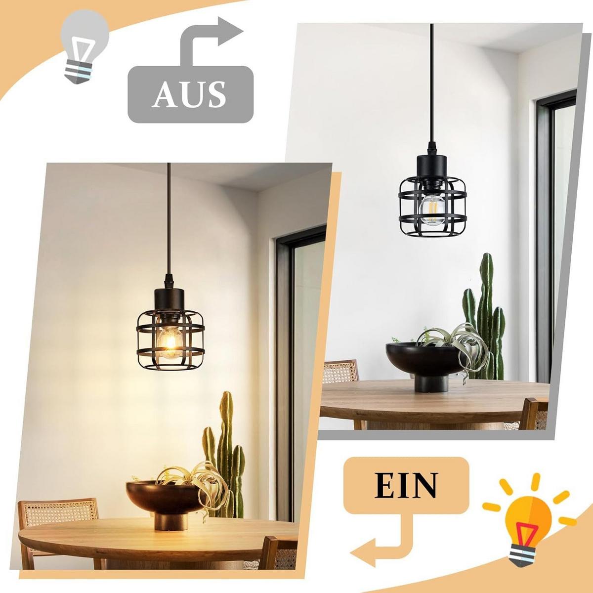 PENDELLEUCHTE ATTENDORN Ⅲ 10/10/140 cm - Schwarz, Metall (10/10/140cm) - Nettlife