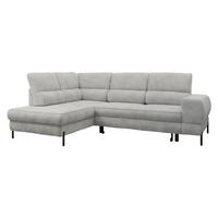 ECKSOFA Clinton, Seite: Links - Hellgrau/Schwarz, Holz/Kunststoff (253/174cm) - MIRJAN24