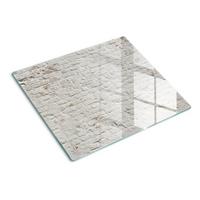 GLASPLATTE 60x52 cm Ziegelmauer - Weiß, Glas (60/0.4/52cm) - TULUP
