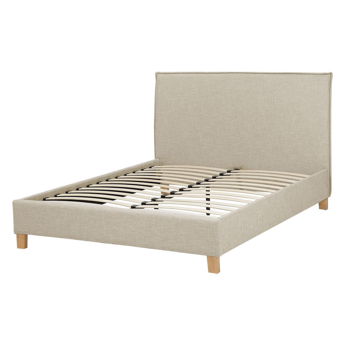 POLSTERBETT mit Lattenrost 140x200 cm Beige Sennez - Beige, Textil (140/200cm) - Beliani