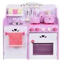 ECK-SPIELKÜCHE Pink - Pink, Holzwerkstoff (60/62/29.5cm) - COSTWAY