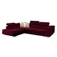 ECKSOFA Wilson 4 Sitzplätze Bordeaux - Rot, Textil (271/201cm) - Petits-meubles
