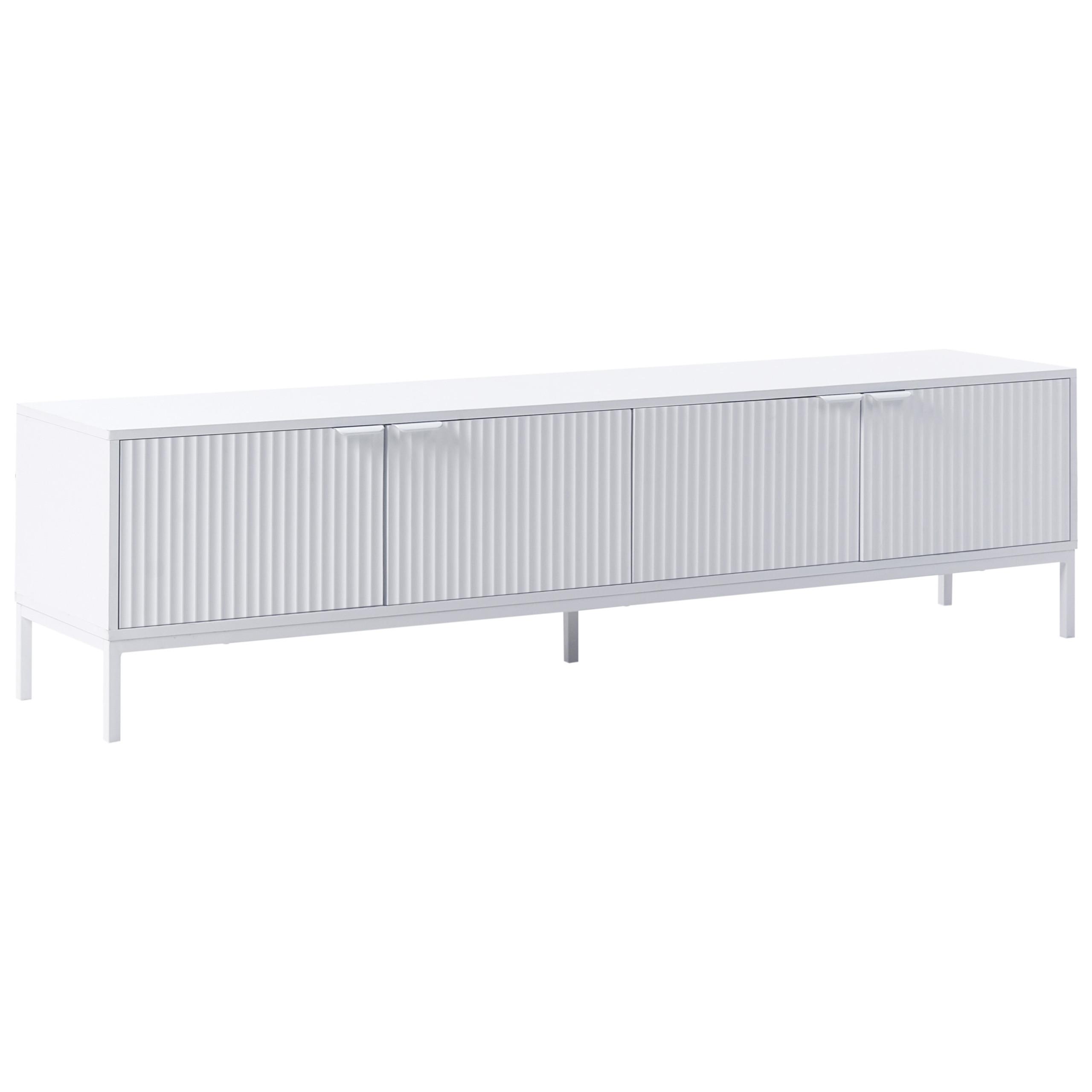 TV-MÖBEL Weiß Adelaide - Weiß, Holzwerkstoff (180/46/38cm) - Beliani