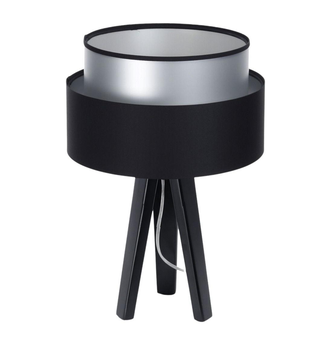 TISCHLAMPE Schwarz 30/45 cm - Silberfarben, Kunststoff (30/0.7/45cm) - ONZENO