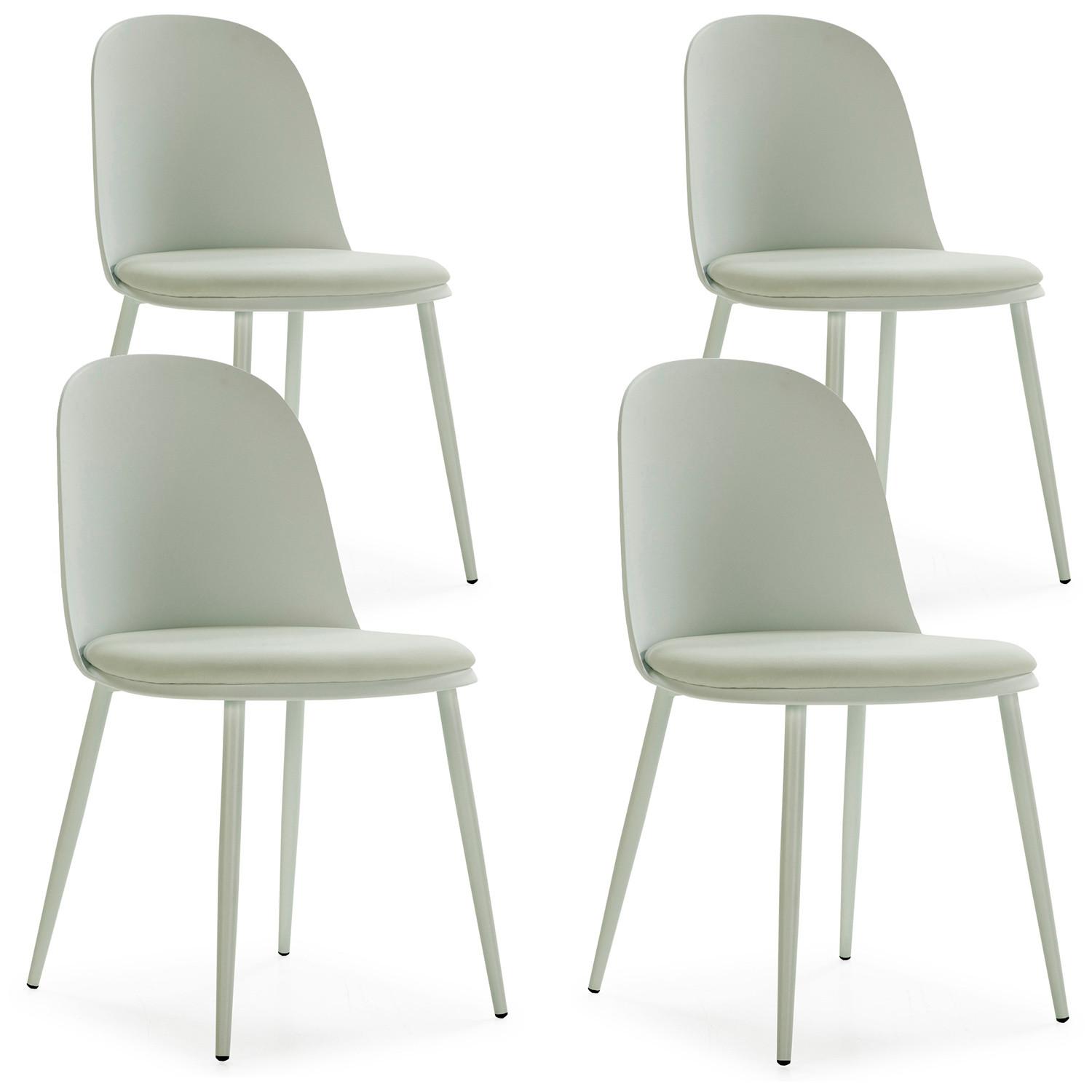STUHL 4er-Set Kana grün - Grün, Kunststoff/Metall (45/83/51cm) - VS Venta-stock