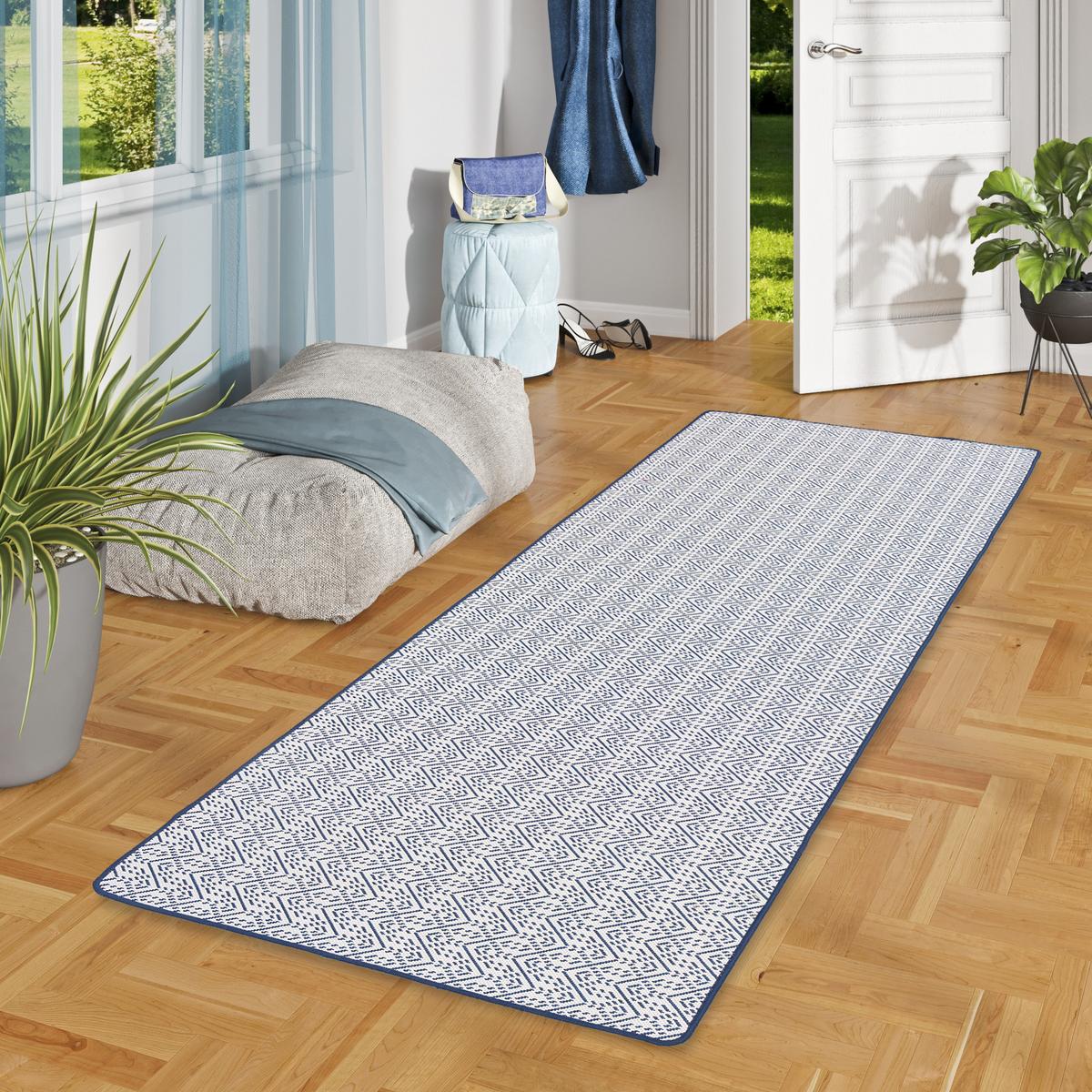IN- UND OUTDOOR TEPPICH LÄUFER BEIDSEITIG CAPE COD - Dunkelblau, Textil (100/300cm) - Snapstyle
