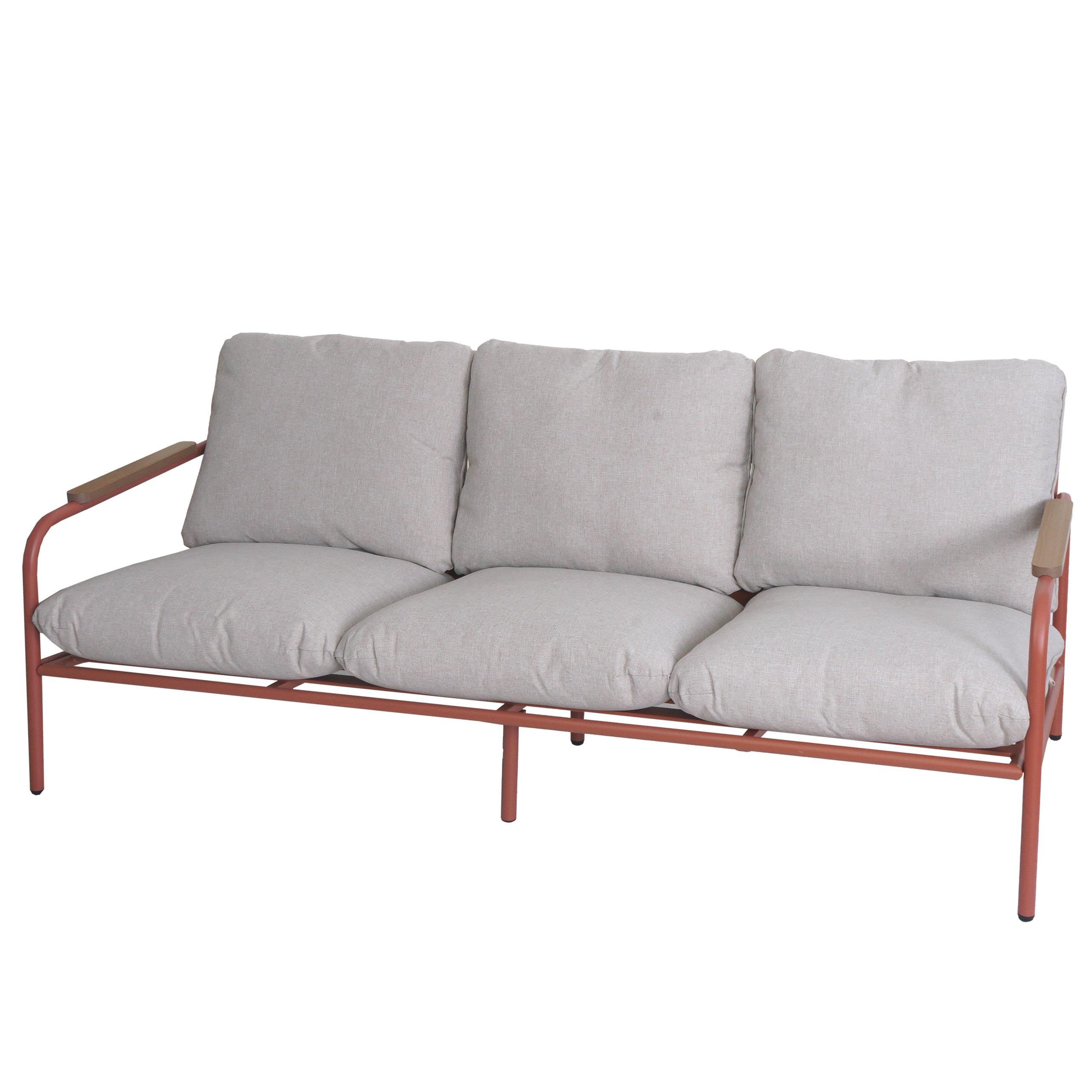 GARTENBANK Rot - Rot, Metall (184/81/81cm) - MCW