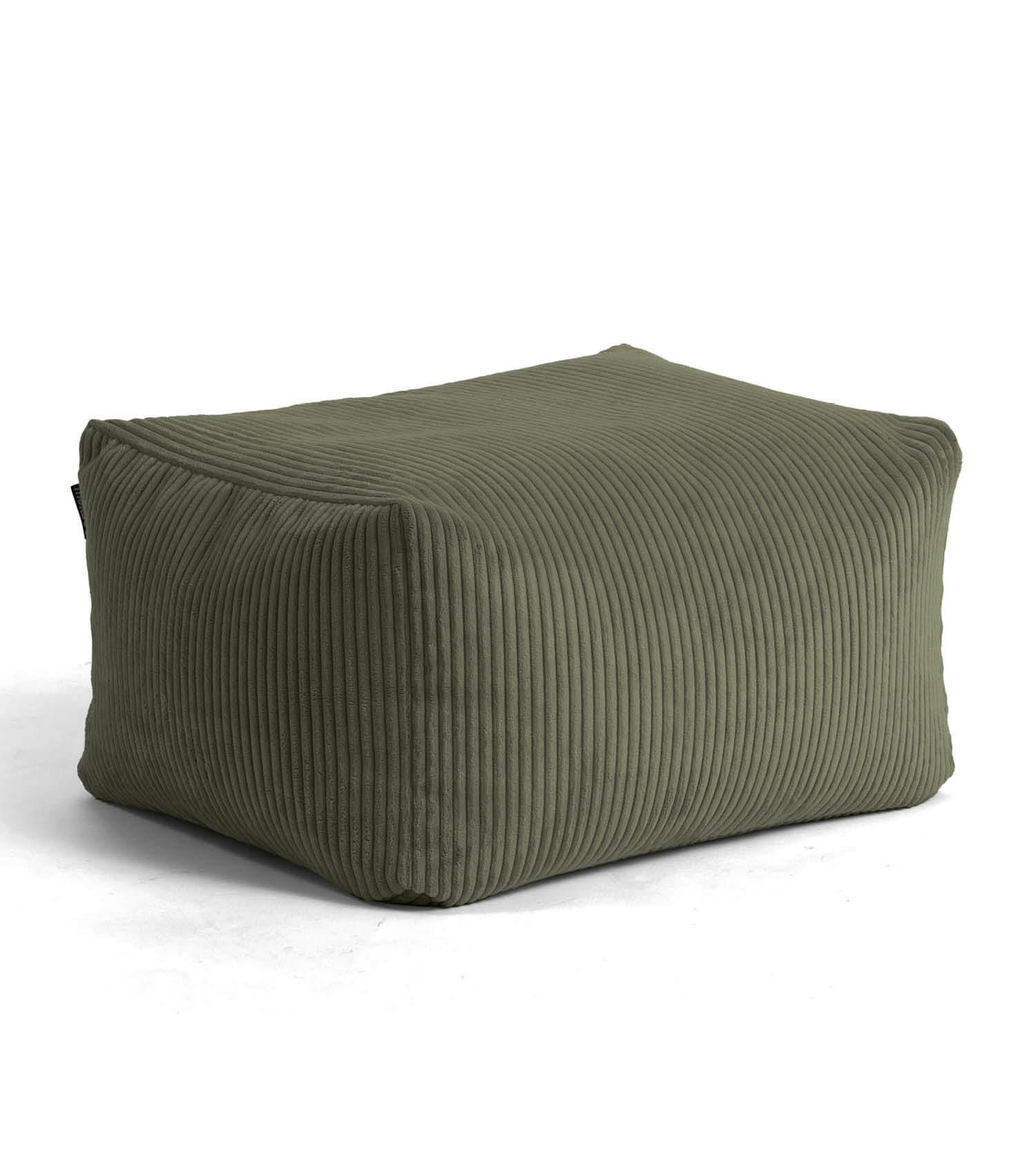 POUF Cord Block - Grün, Textil (65/35/55cm) - Mokebo