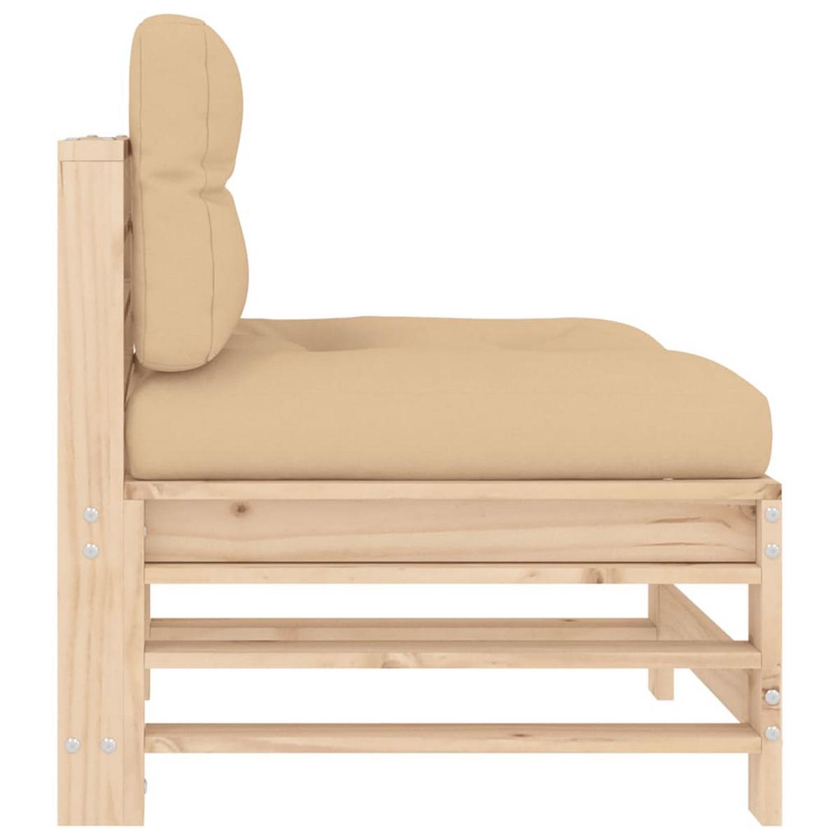 GARTENSOFA PYVOM 63.5/57.5/60 cm （2-SITZER） - Braun, Holz (63.5/57.5/60cm) - ZMH
