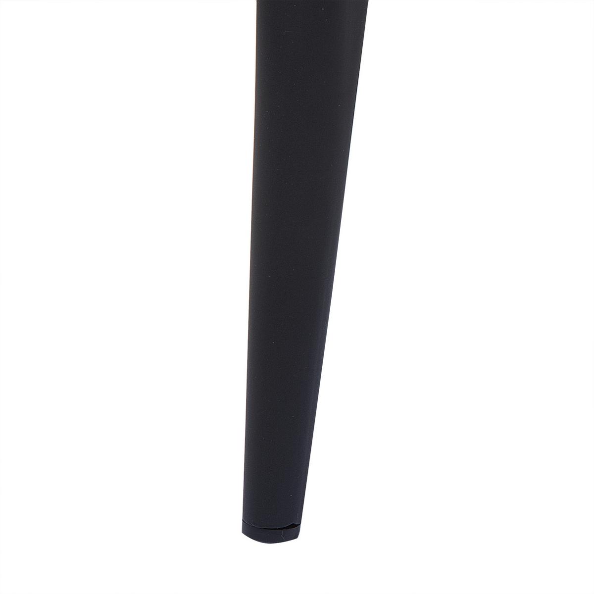 ESSZIMMERSTUHL 2er-Set Samtstoff schwarz Visalia - Schwarz, Textil (50/81/47cm) - Beliani