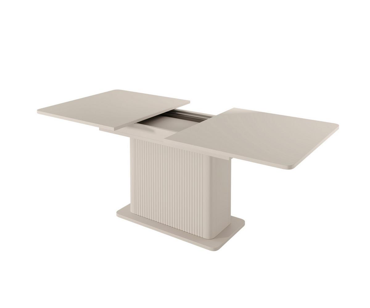 ESSTISCH LANTANA Ausziehbar 160 - 200 / 160 x 75,4 cm - Beige/Goldfarben, Holz (160/160/75.4cm) - MASSENO