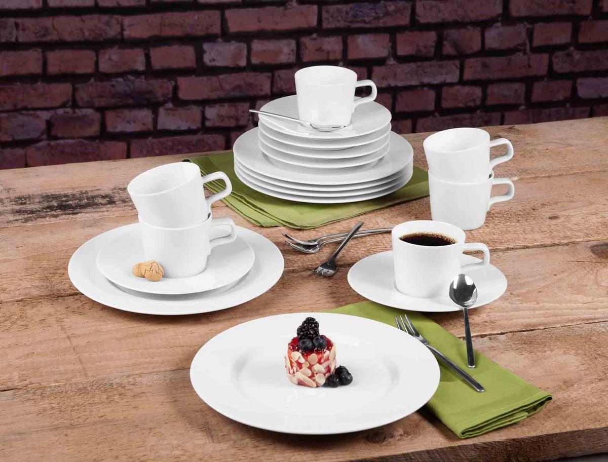 KAFFEESERVICE No Limits Weiß weiß 18-tlg. - Weiß, Keramik (24/18.1/43cm) - Seltmann Weiden