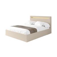 POLSTERBETT mit Bettkasten und Lattenrost, Bett mit Matratze H3/H4 - GOLA 140x200 Dunkelbeige - Cappuccino, Holzwerkstoff/Textil (140/200cm) - ALTDECOR