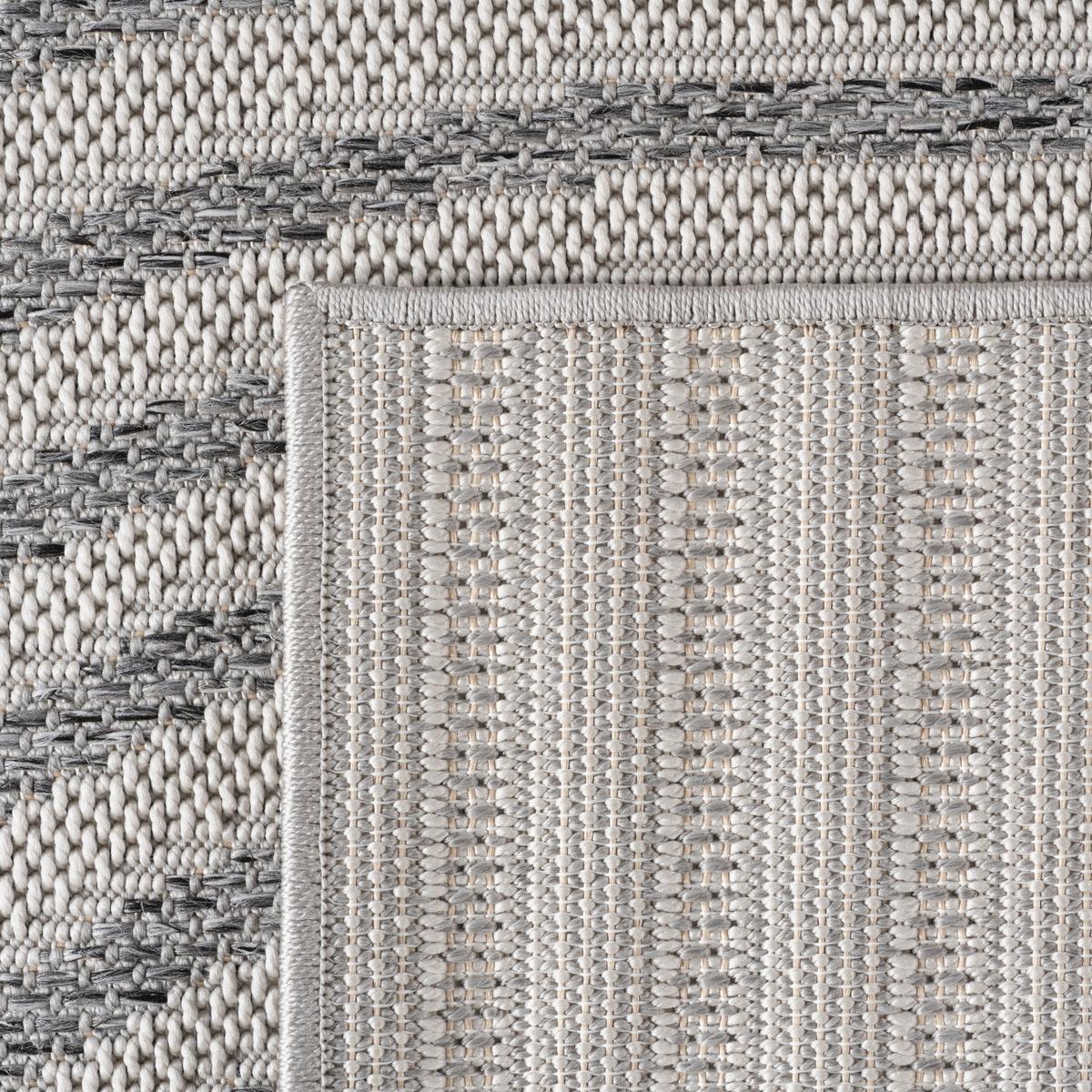 TEPPICH Outdoor VENTOUX in Grau, im Boho-Stil, 80 x 250 cm - Grau, Textil (250/80cm) - KADIMA DESIGN
