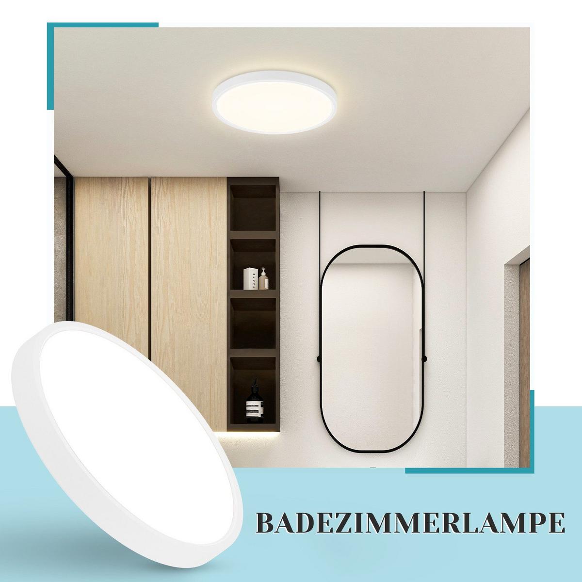 LED-DECKENLEUCHTE Warren 4000K-Neutralweiß 18/18/3 cm - Weiß, Kunststoff (18/18/3cm) - Nettlife