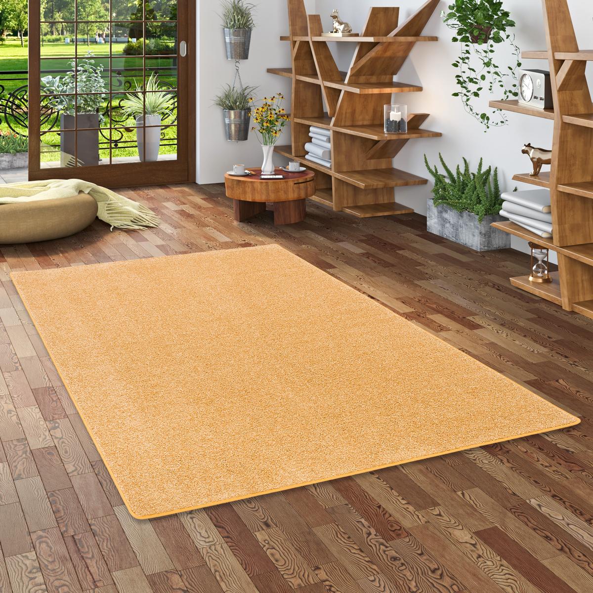 HOCHFLOR LANGFLOR TEPPICH COTTAGE - Currygelb, Textil (200/200cm) - Snapstyle
