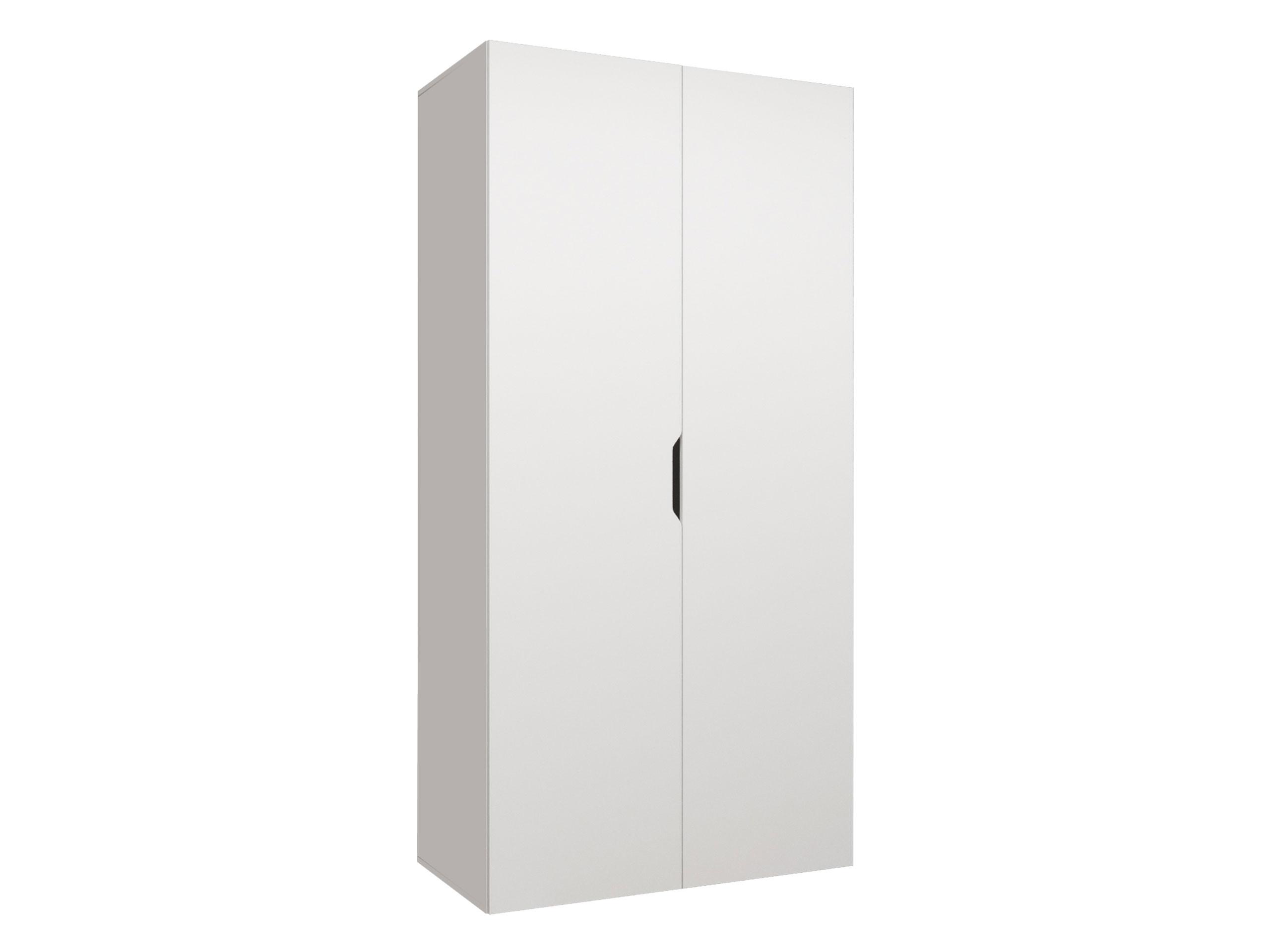 DREHTÜRENSCHRANK Malaga 100 - Weiß, Holzwerkstoff (100/202/52cm) - MIRJAN24