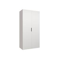 DREHTÜRENSCHRANK Malaga 100 - Weiß, Holzwerkstoff (100/202/52cm) - MIRJAN24