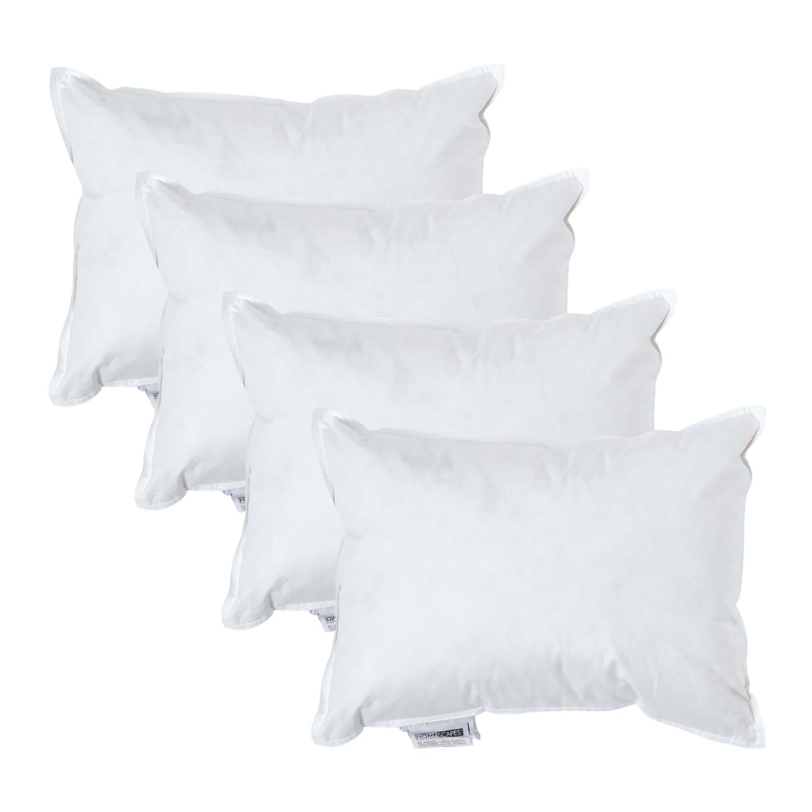FÜLLKISSEN 4er-Set, Federkissen 30/40 cm - Weiß, Textil (30/40cm) - Homescapes
