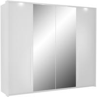 DREHTÜRENSCHRANK Bremco mit 2 Türen und Spiegel, Weiß, 255 cm - Weiß, Holzwerkstoff (255/219/65cm) - Beautysofa