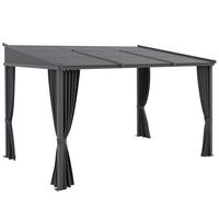 PERGOLA Pavillon, Alu+Metall, Dunkelgrau - Dunkelgrau, Metall (255/242/365cm) - Outsunny