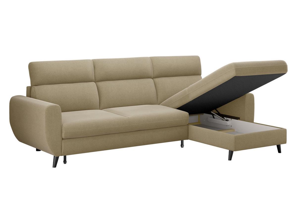 ECKSOFA Torro Mini, Seite: Links - Beige, Holz/Textil (258/168cm) - MIRJAN24
