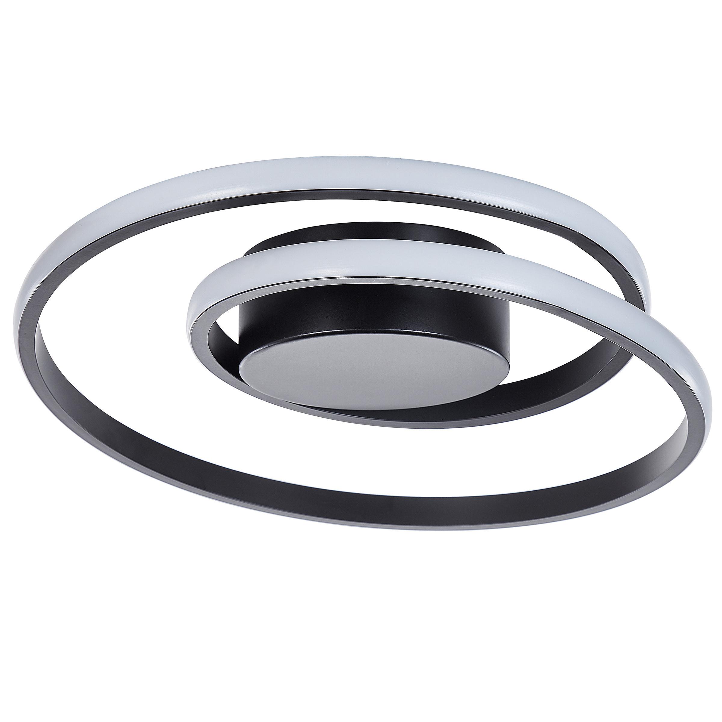 DECKENLEUCHTE Naryn 38/38/15 cm - Schwarz, Metall (38/38/15cm) - Beliani