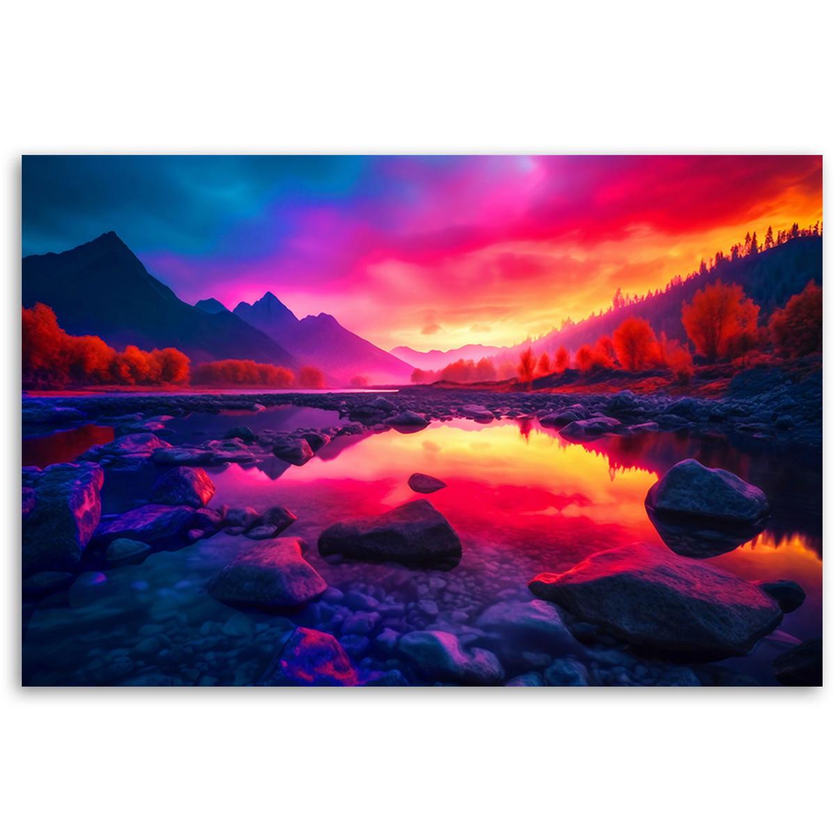 KUNSTDRUCK Lila 100/70 cm - Lila, Textil (100/70cm) - KUNSTLOFT