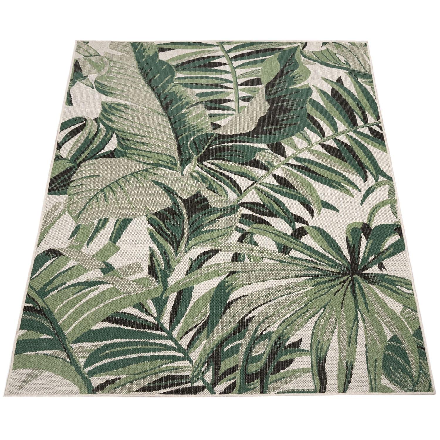 OUTDOORTEPPICH, mit Palmen-Motiv, Grün, 100 x 200 cm - Grün, Textil (200/100cm) - KADIMA DESIGN