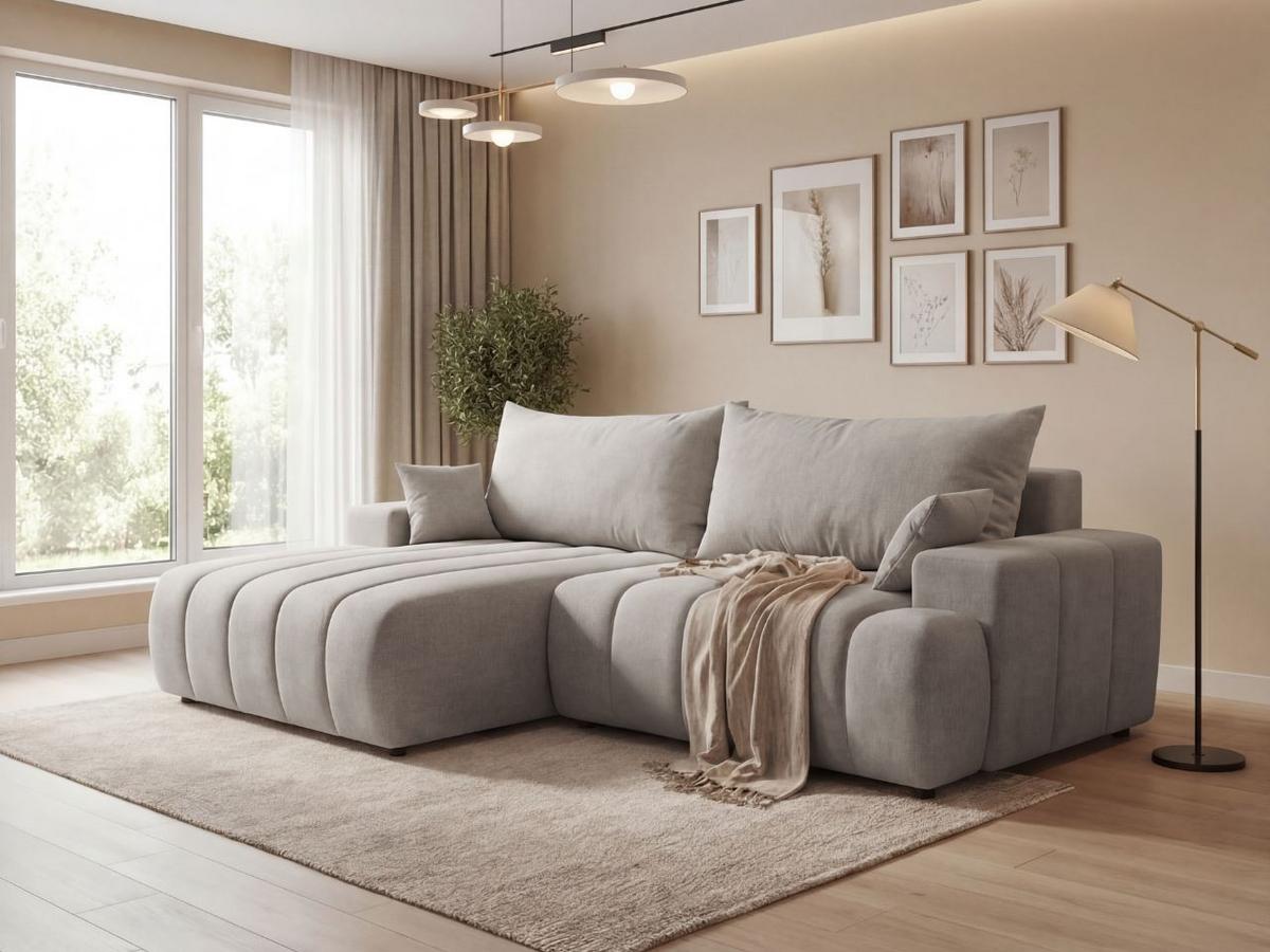 ECKSOFA Caleo Grau Links - Grau, Holz/Textil (270/170cm) - Graingold