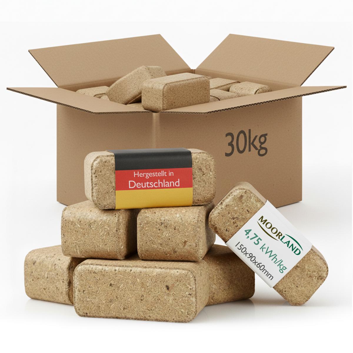 HOLZBIRIKETTS Forstglut 10kg (3tlg) - Naturfarben, Holzwerkstoff (40/40cm) - Moorland