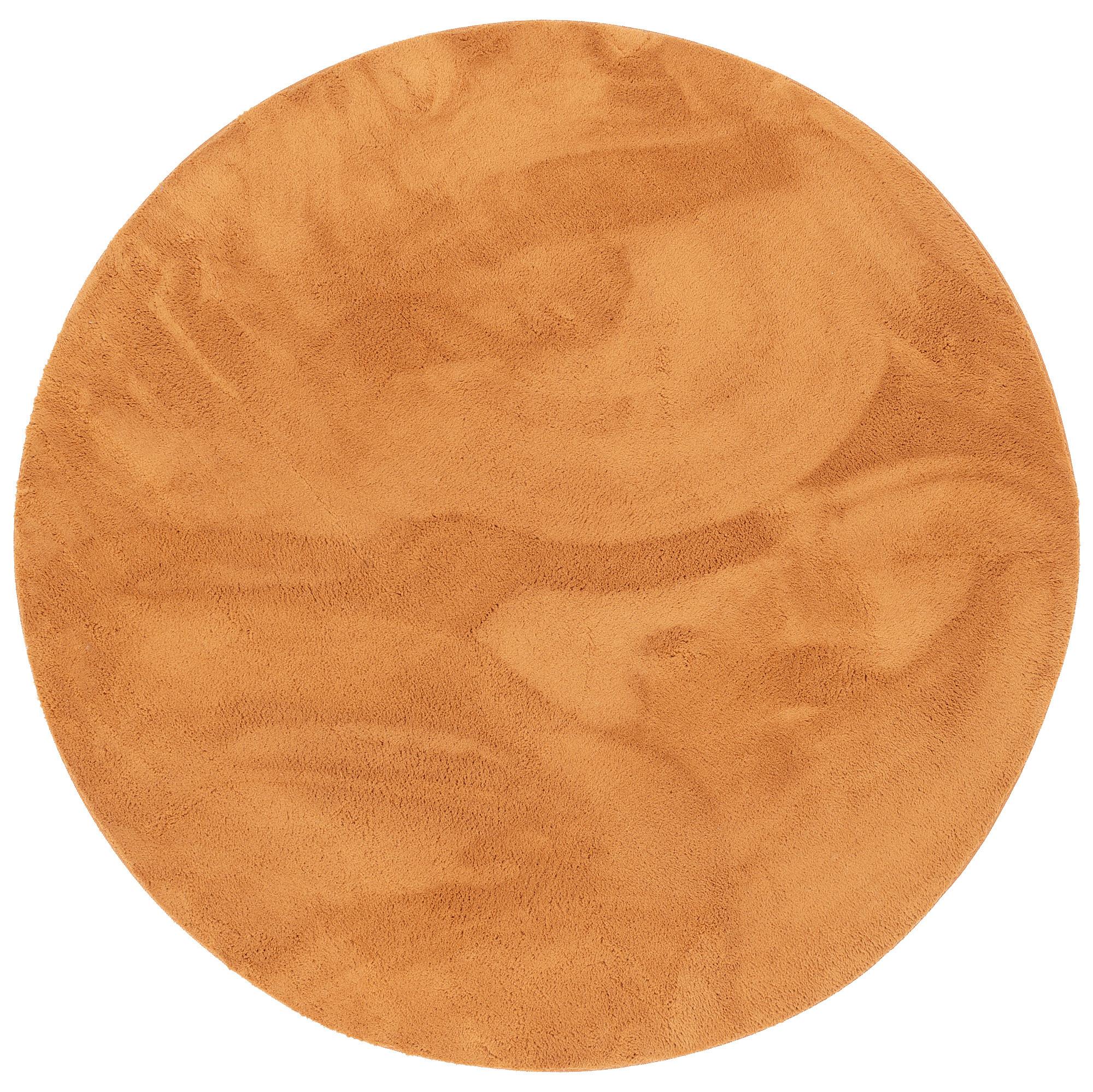 KINDER SUPER SOFT FELLTEPPICH PEARL KIDS RUND - Terracotta, Textil (120/120cm) - Pergamon