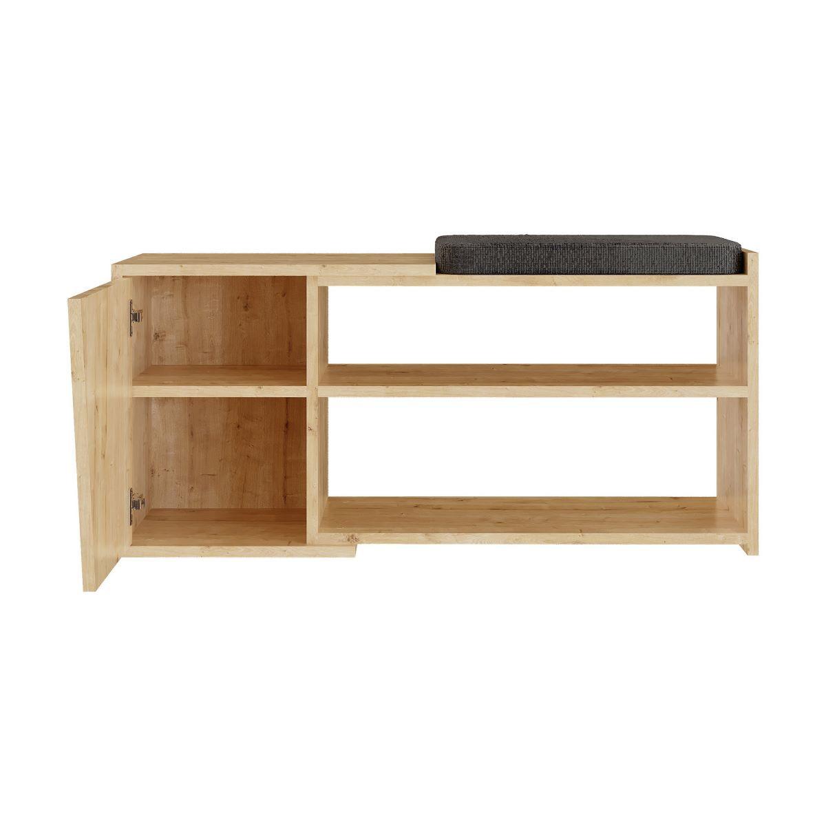 SCHUHSCHRANK 1 Tür L104 cm - Fiona - Eichefarben, Holzwerkstoff (47/37/20.5cm) - Calicosy