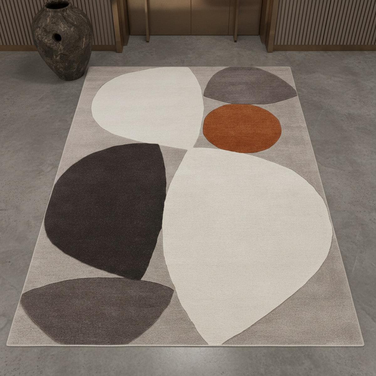 WOLLTEPPICH ELAN-Mouzon, geometrisch-abstrakt, Silbergrau, 120 x 170 cm - Grau, Textil (170/120cm) - KADIMA DESIGN