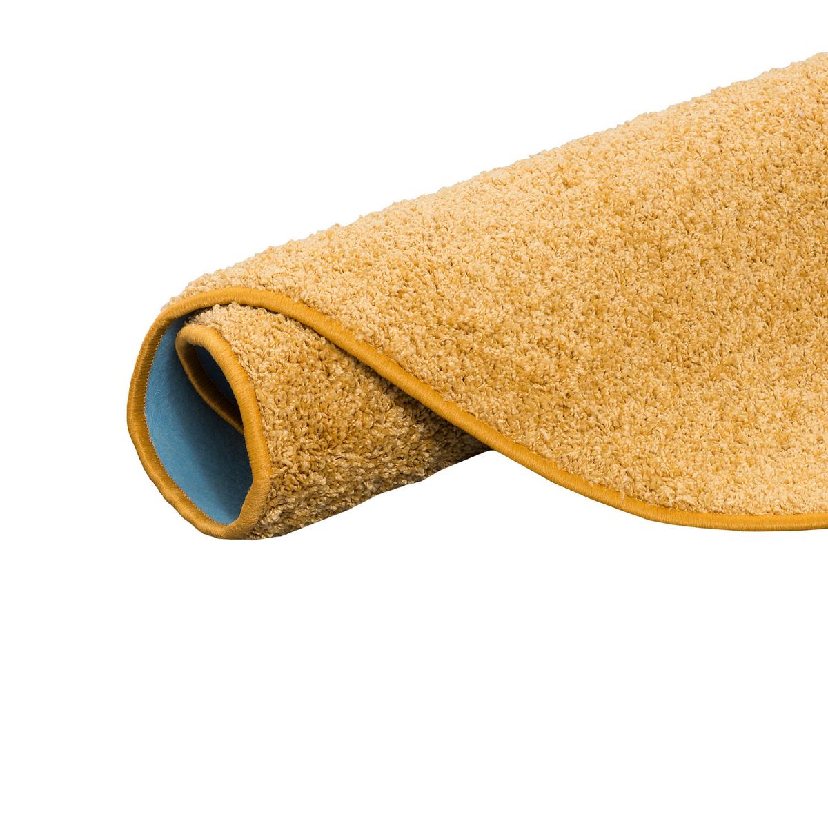 HOCHFLOR VELOURS TEPPICH MONA RUND - Currygelb, Textil (200/200cm) - Snapstyle