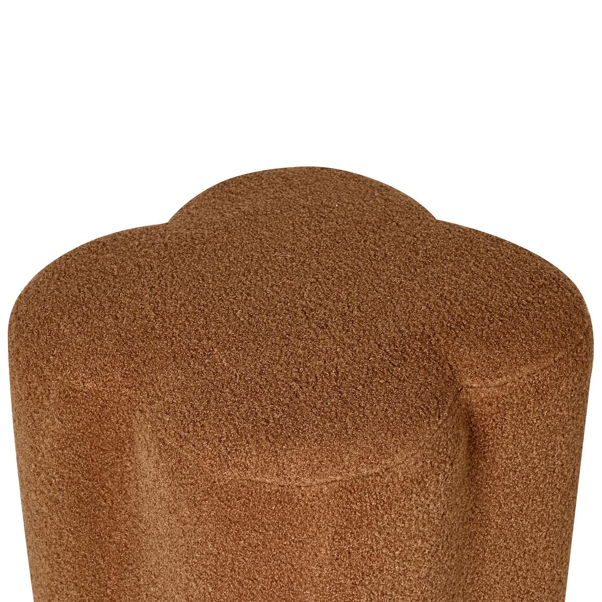 POUF Bouclé Goldbraun Mancos - Goldfarben, Textil (41/44/35cm) - Beliani