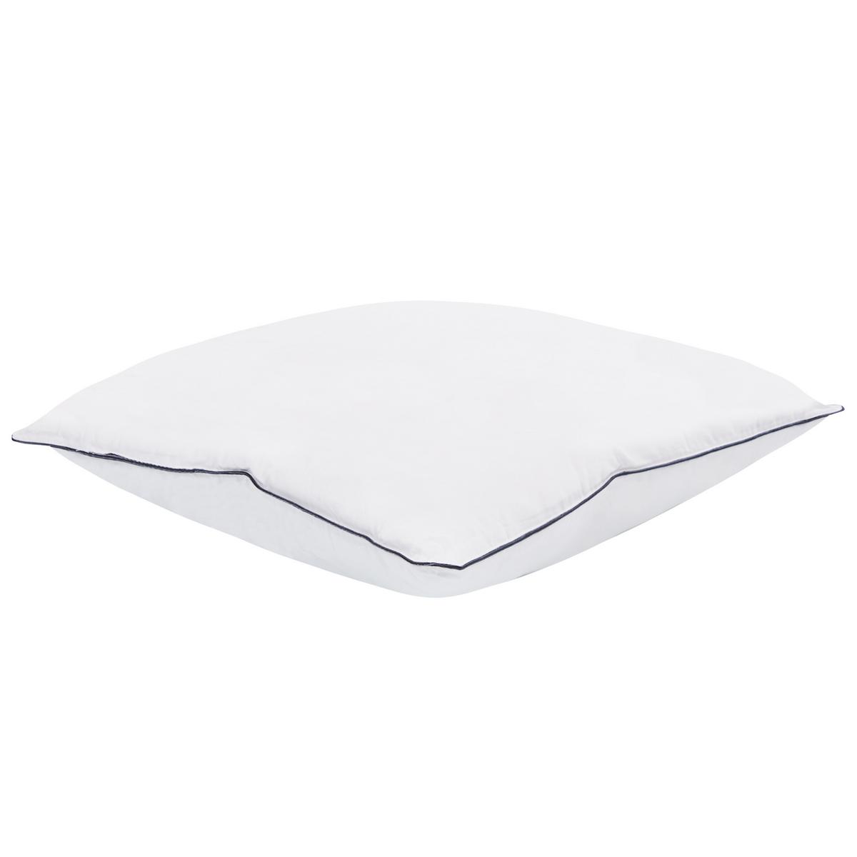 KOPFKISSEN Weiß 80/80 cm Pelister - Silberfarben/Weiß, Naturmaterialien (80/80cm) - Beliani