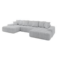 WOHNLANDSCHAFT ENSI-U - 353x164x69 cm Grau - Grau, Holzwerkstoff/Kunststoff (357/69/164cm) - ALTDECOR