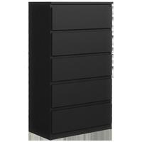 KOMMODE Schwarz 70/125/39 - Schwarz, Holzwerkstoff (70/125/39cm) - RAUMHIRSCH FURNITURE