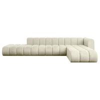 ECKSOFA modulares Sofa Zuvon-L2 - 387x177x70 cm Beige - Beige, Holzwerkstoff/Textil (387/177cm) - ALTDECOR