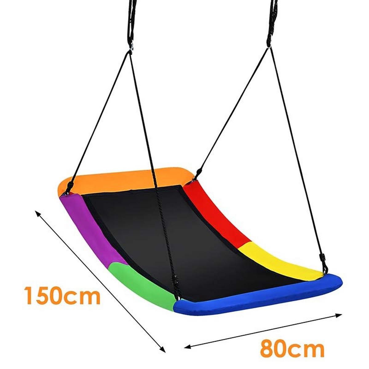 NISTSCHAUKEK Belastbarkeit 150kg bunt - Multicolor, Textil (150/80cm) - COSTWAY