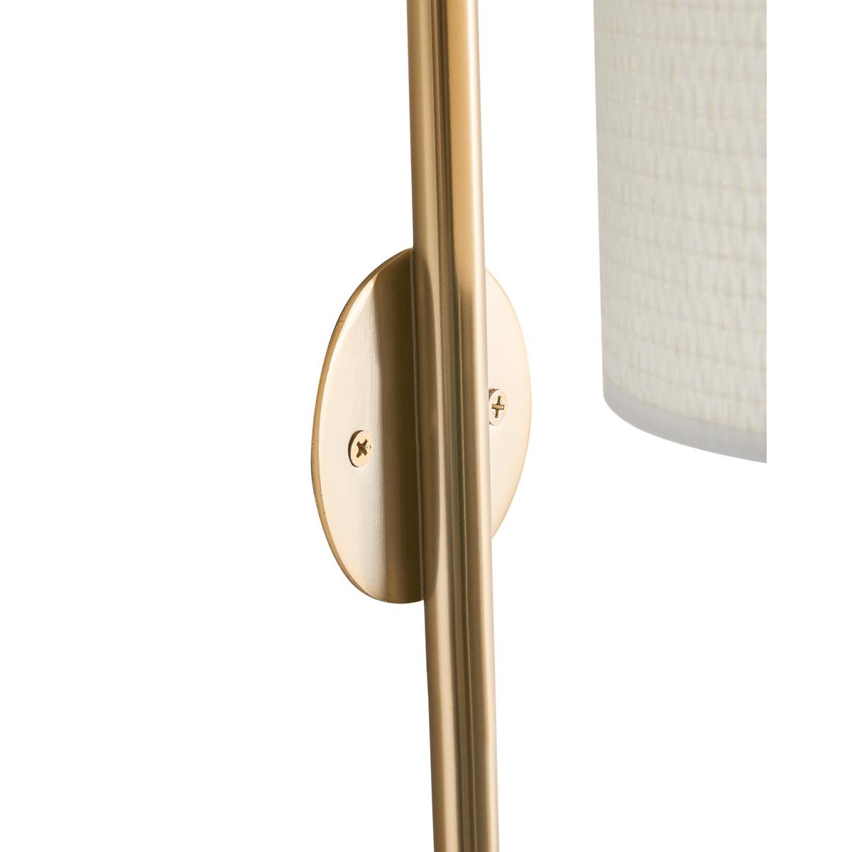 WANDLAMPE Messing Loky - Messingfarben/Weiß, Metall (18/78/18cm) - Beliani