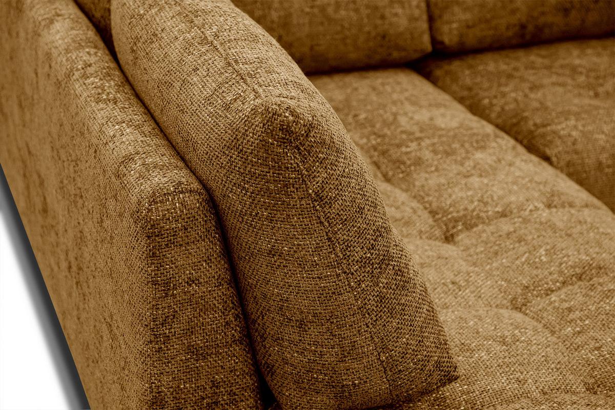 ECKSOFA SALVINI 5-Sitzer, dunkelgelb - Dunkelgelb/Schwarz, Holzwerkstoff/Textil (158/292cm) - Wozimo