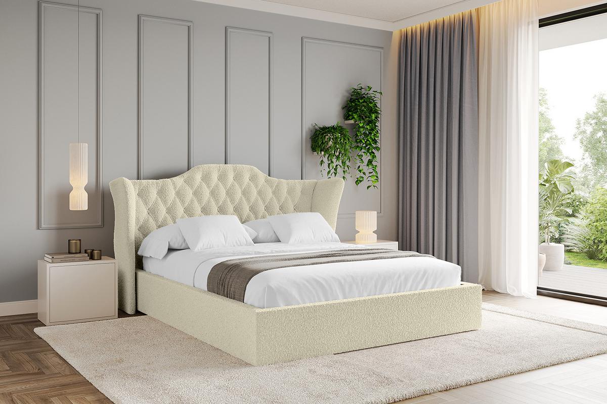 POLSTERBETT mit Bettkasten und Lattenrost, Boxbett ohne Matratze - ZORAN 140x200 Beige - Taupe, Holzwerkstoff/Textil (140/200cm) - ALTDECOR