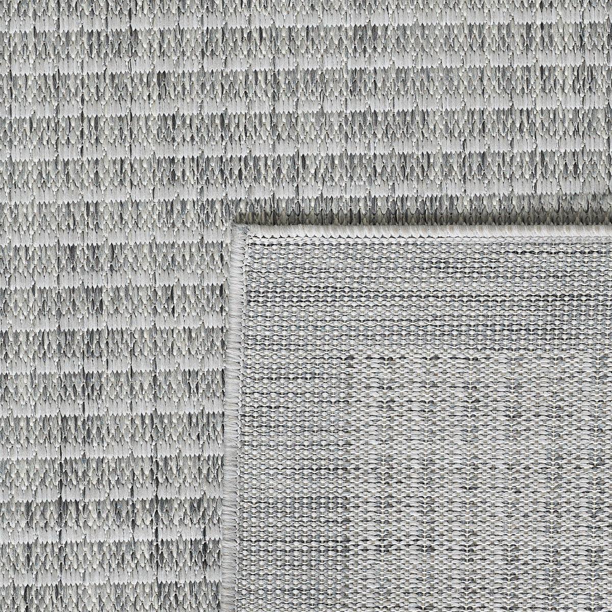 TEPPICH Outdoor DAFNE in Grau, einfarbig, 60 x 100 cm - Grau, Textil (100/60cm) - KADIMA DESIGN